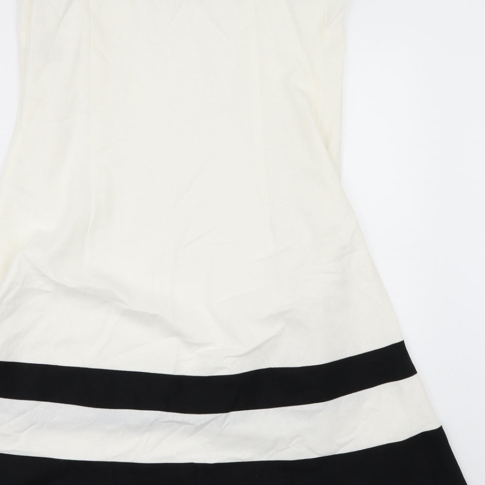 Marks and Spencer Womens White   A-Line  Size 14  - sun dress