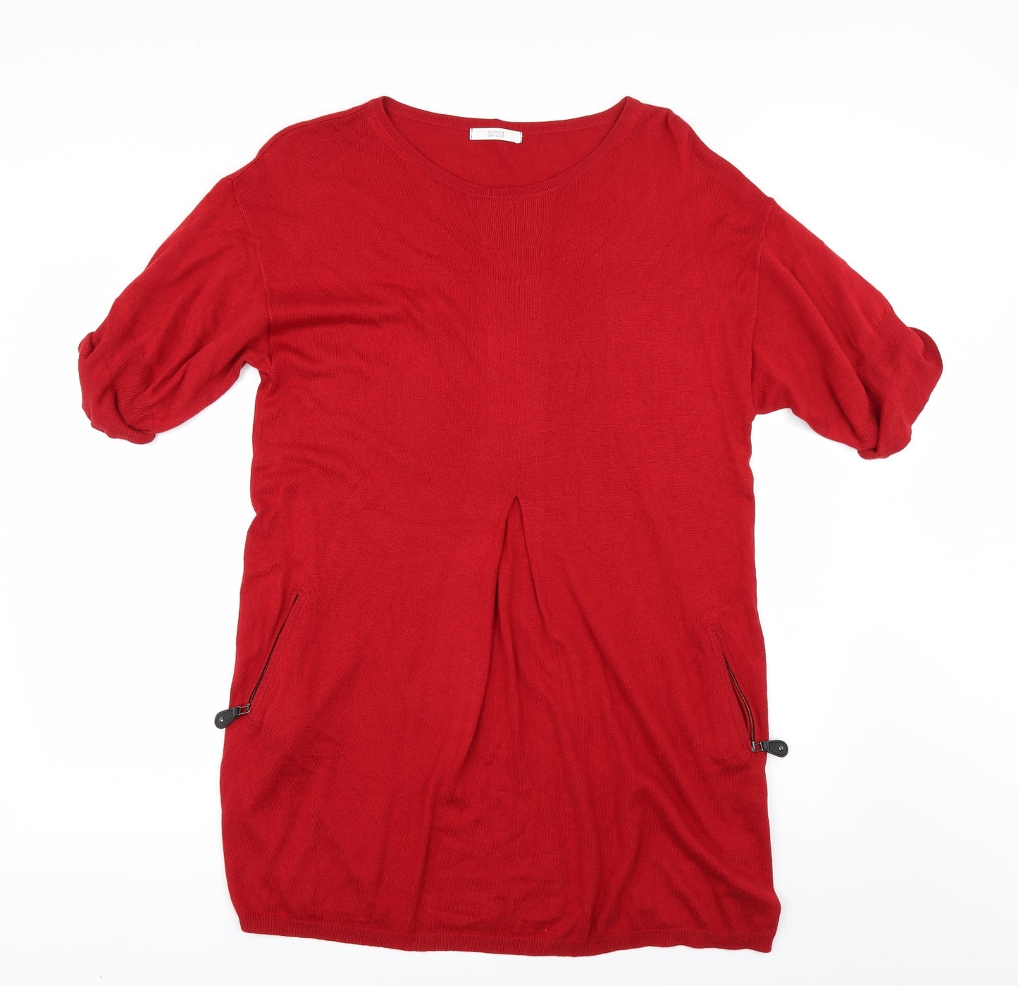Marks and Spencer Womens Red   Jumper Dress  Size 14