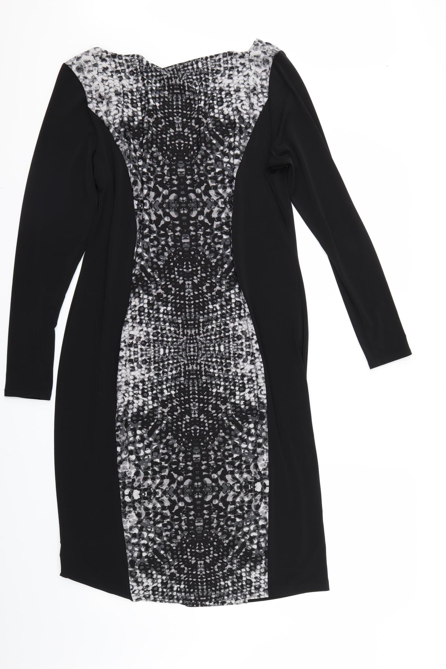 Marks and Spencer Womens Black Animal Print  Bodycon  Size 14