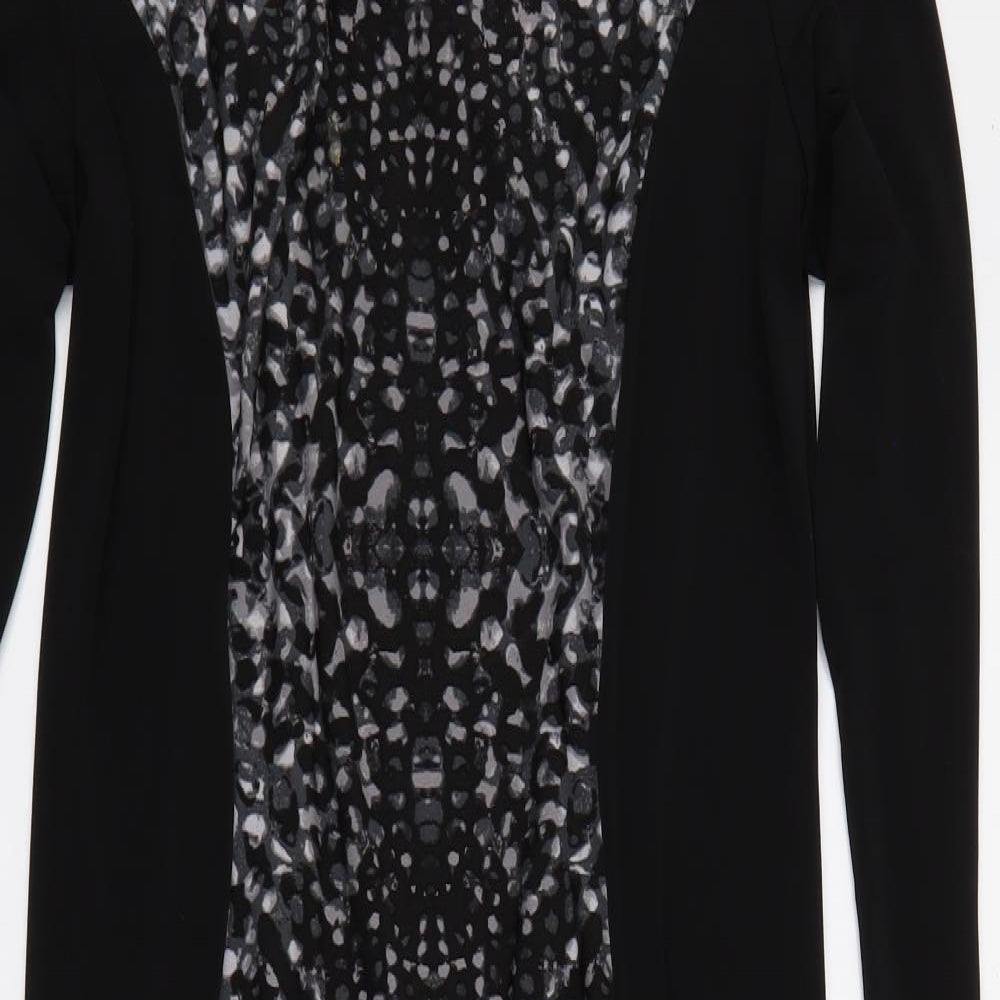 Marks and Spencer Womens Black Animal Print  Bodycon  Size 14