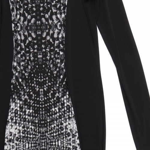 Marks and Spencer Womens Black Animal Print  Bodycon  Size 14