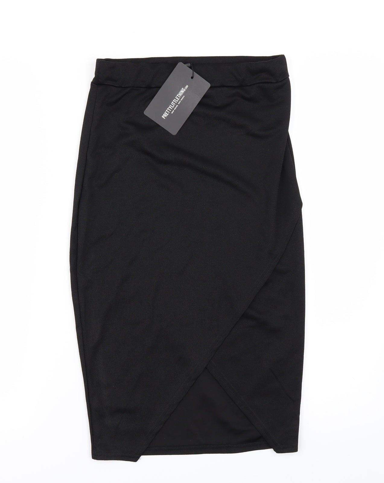 PRETTYLITTLETHING Womens Black   Straight & Pencil Skirt Size 8
