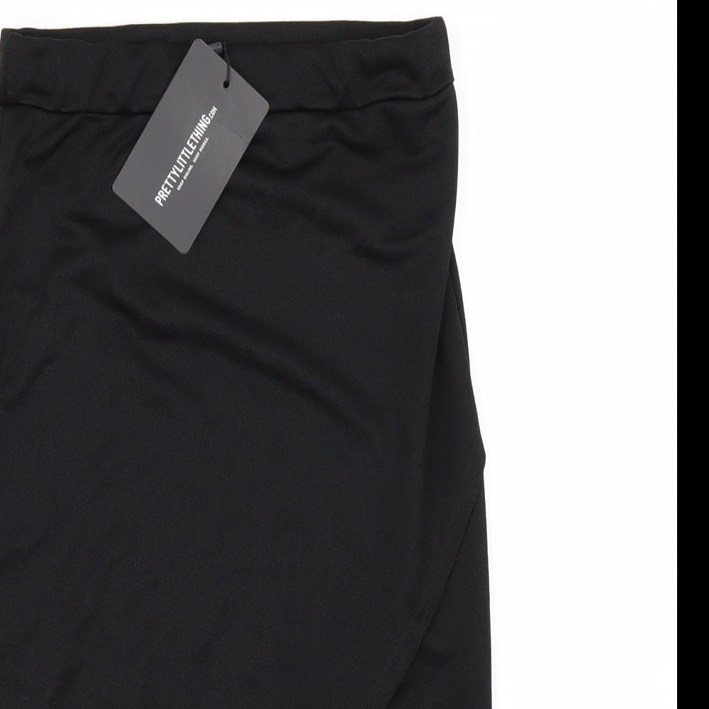 PRETTYLITTLETHING Womens Black   Straight & Pencil Skirt Size 8