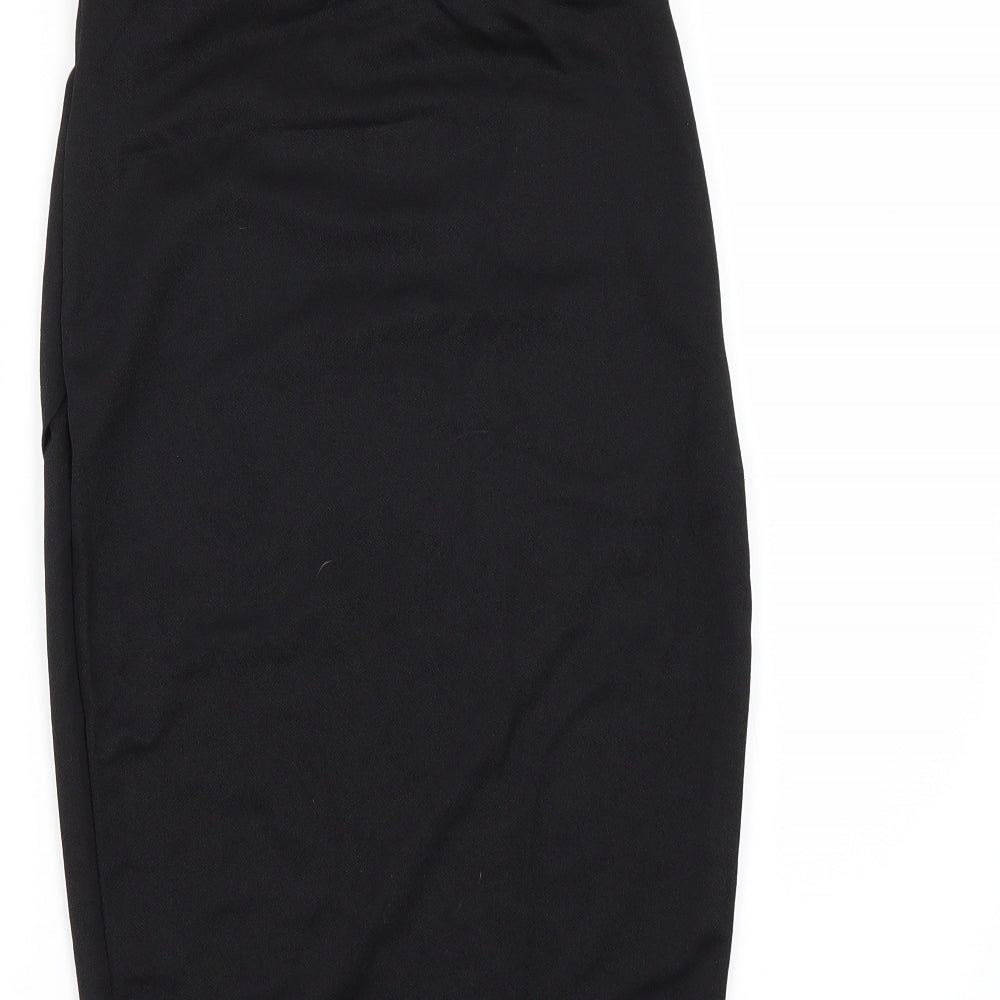 PRETTYLITTLETHING Womens Black   Straight & Pencil Skirt Size 8