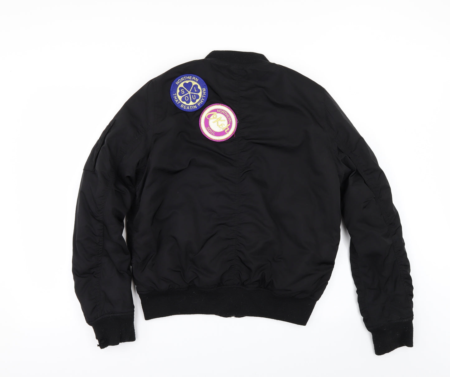 Topshop Womens Black   Bomber Jacket Jacket Size 14  - NORTHERN SOLE