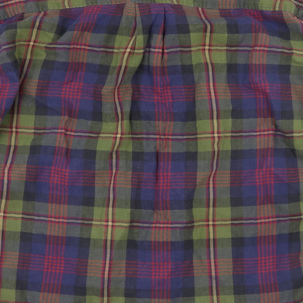 Marks and Spencer Mens Multicoloured Check   Button-Up Size S