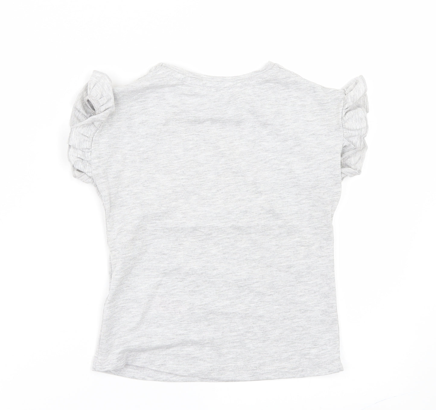 Disney Girls Grey   Basic T-Shirt Size 4 Years  - FROZEN