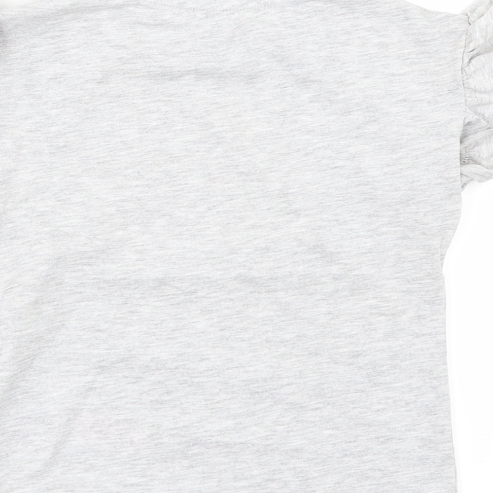 Disney Girls Grey   Basic T-Shirt Size 4 Years  - FROZEN