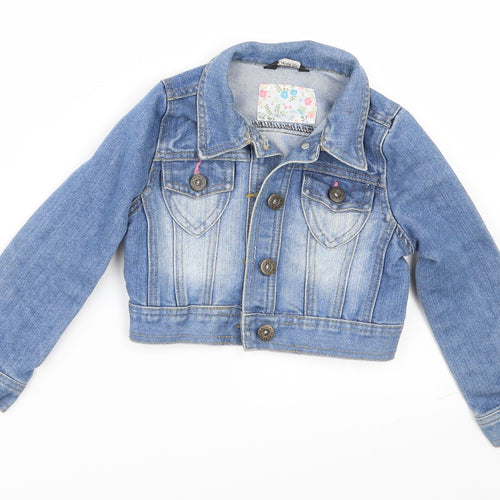 George Girls Blue  Denim Jacket  Size 4-5 Years