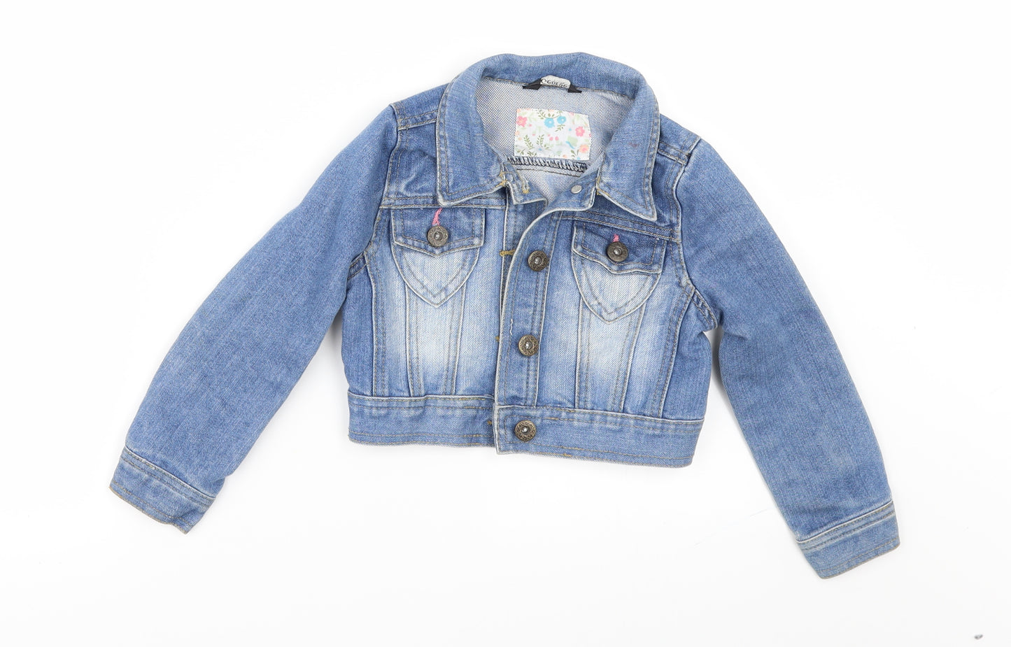 George Girls Blue  Denim Jacket  Size 4-5 Years