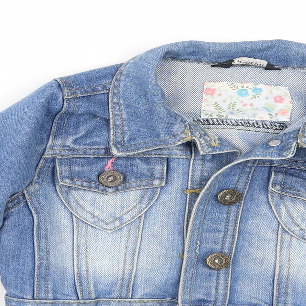 George Girls Blue  Denim Jacket  Size 4-5 Years