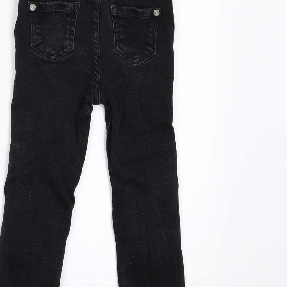 River Island Boys Black  Denim Skinny Jeans Size 3 Years - Distressed
