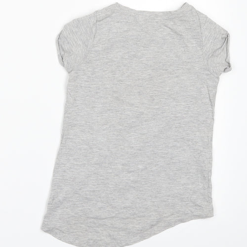 NEXT Girls Grey   Basic T-Shirt Size 4 Years  - corgie