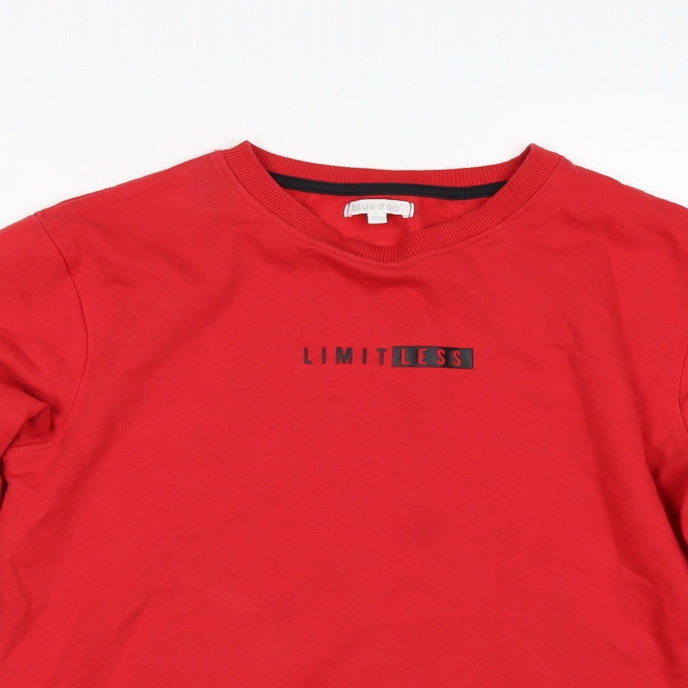 Blue Zoo Boys Red   Pullover Sweatshirt Size 11-12 Years  - Limitless