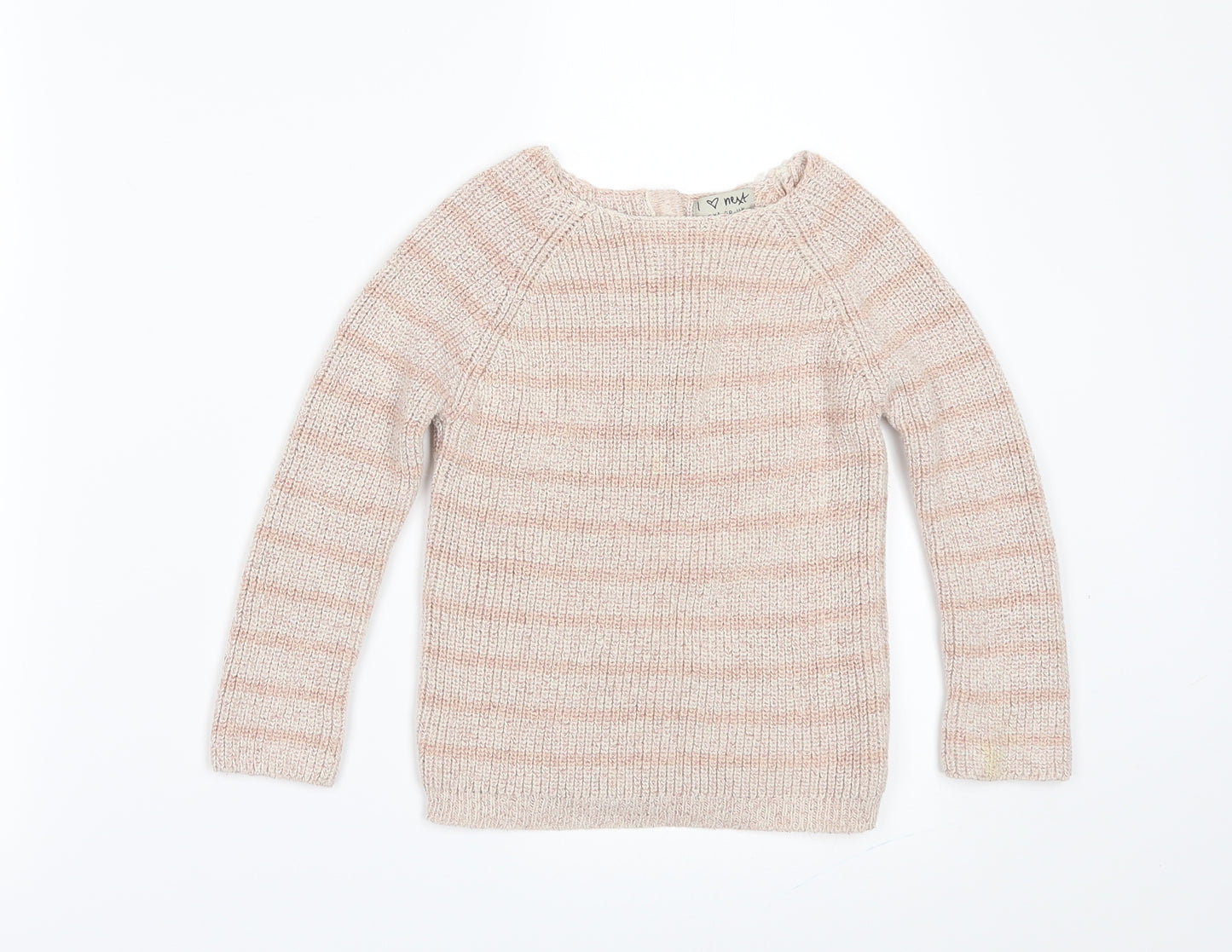 NEXT Girls Beige   Pullover Jumper Size 4-5 Years