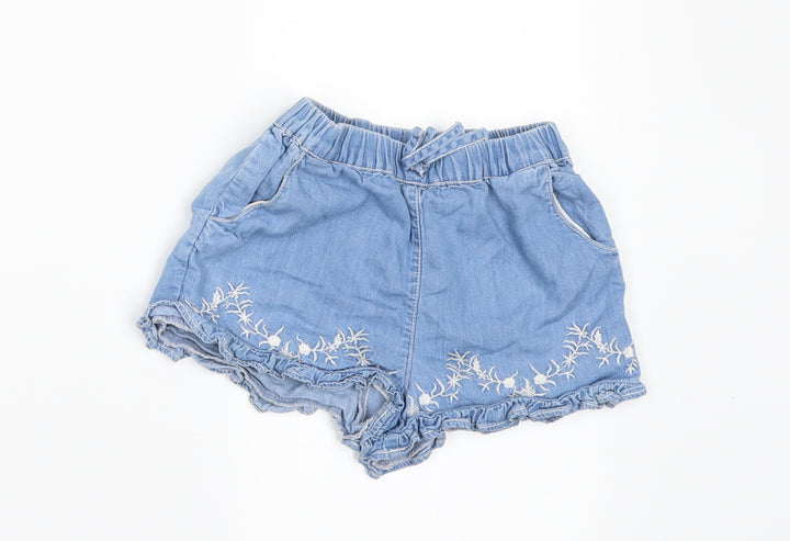F&F Girls Black  Damask Hot Pants Shorts