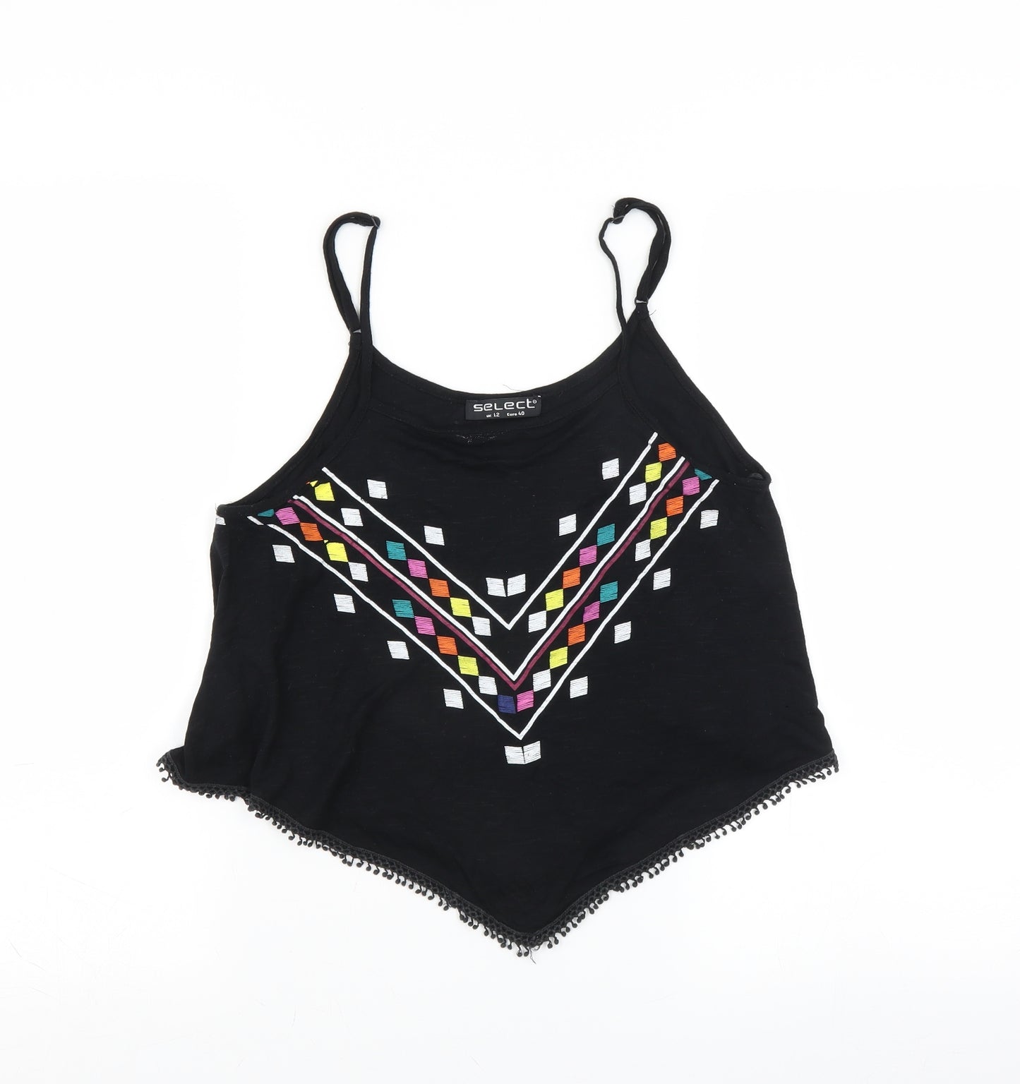 Select Womens Black   Camisole Blouse Size 12  - cropped