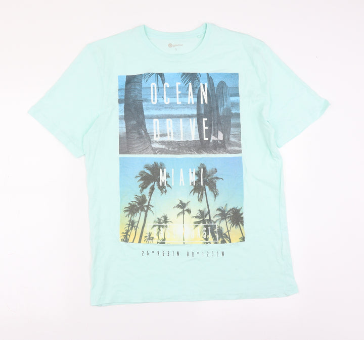 B Collection Mens Green T-Shirt Size S - miami
