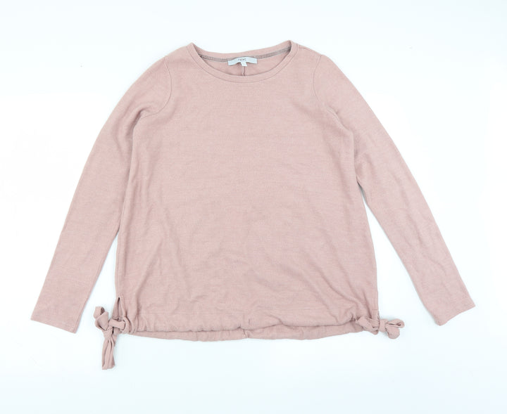 NEXT Womens Pink   Pullover Jumper Size 10  - tie side detail