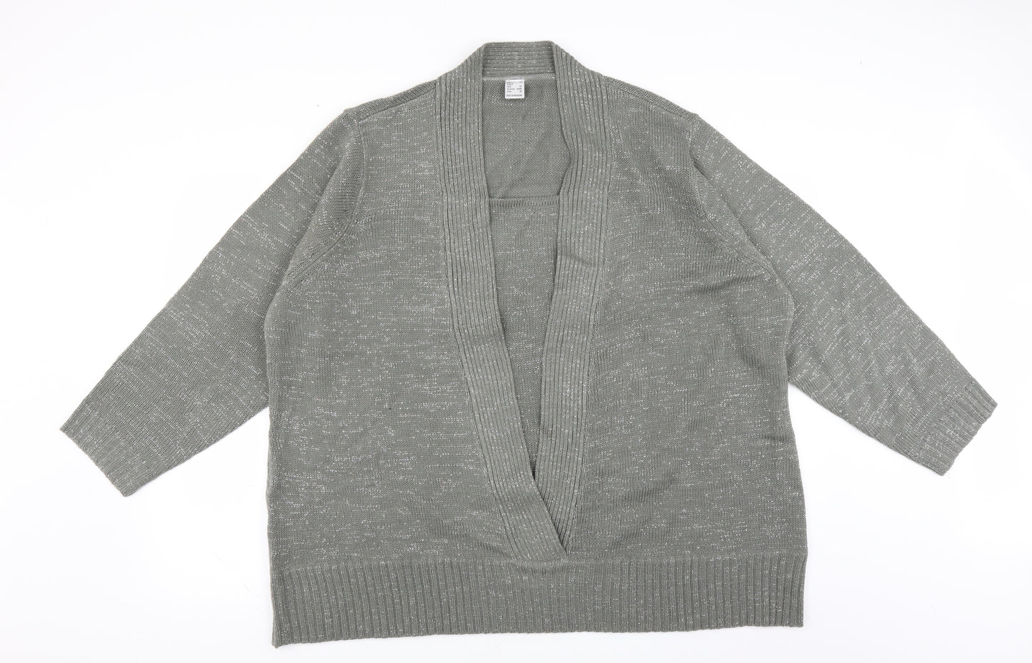 Preworn Womens Green   Pullover Jumper Size 38  - glittery
