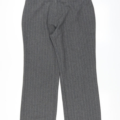 Klass Womens Grey Striped  Trousers  Size 14 L29 in