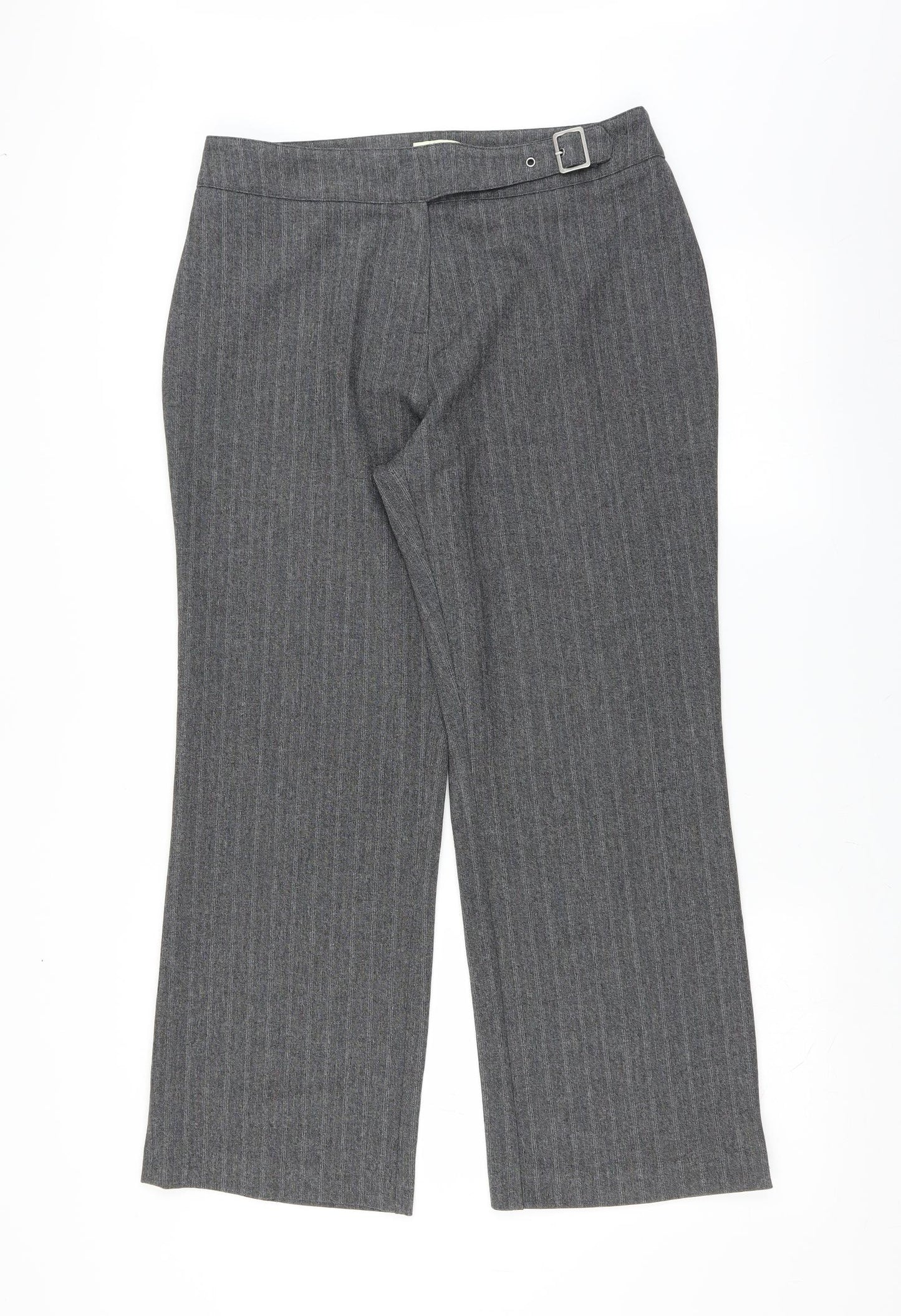 Klass Womens Grey Striped  Trousers  Size 14 L29 in
