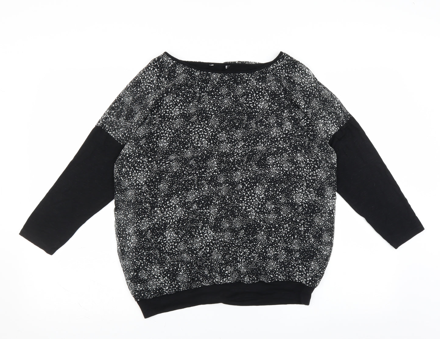 Preworn Womens Black   Basic Blouse Size 10