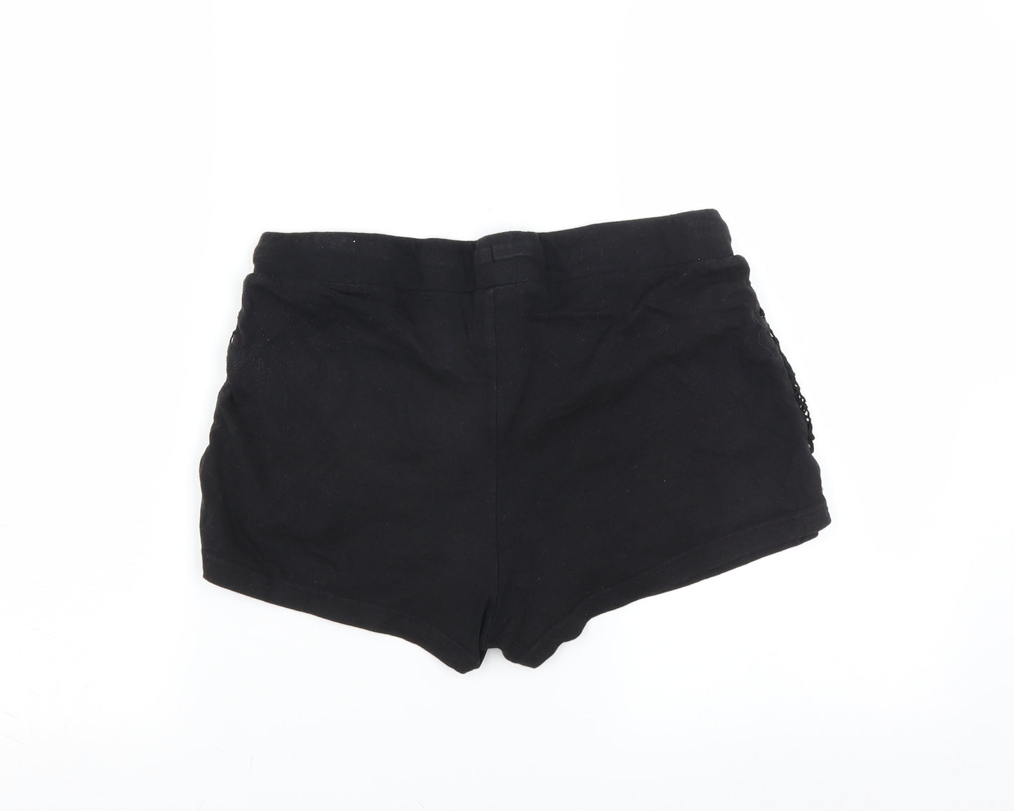 Primark Womens Black   Hot Pants Shorts Size 12 - Lace Layer
