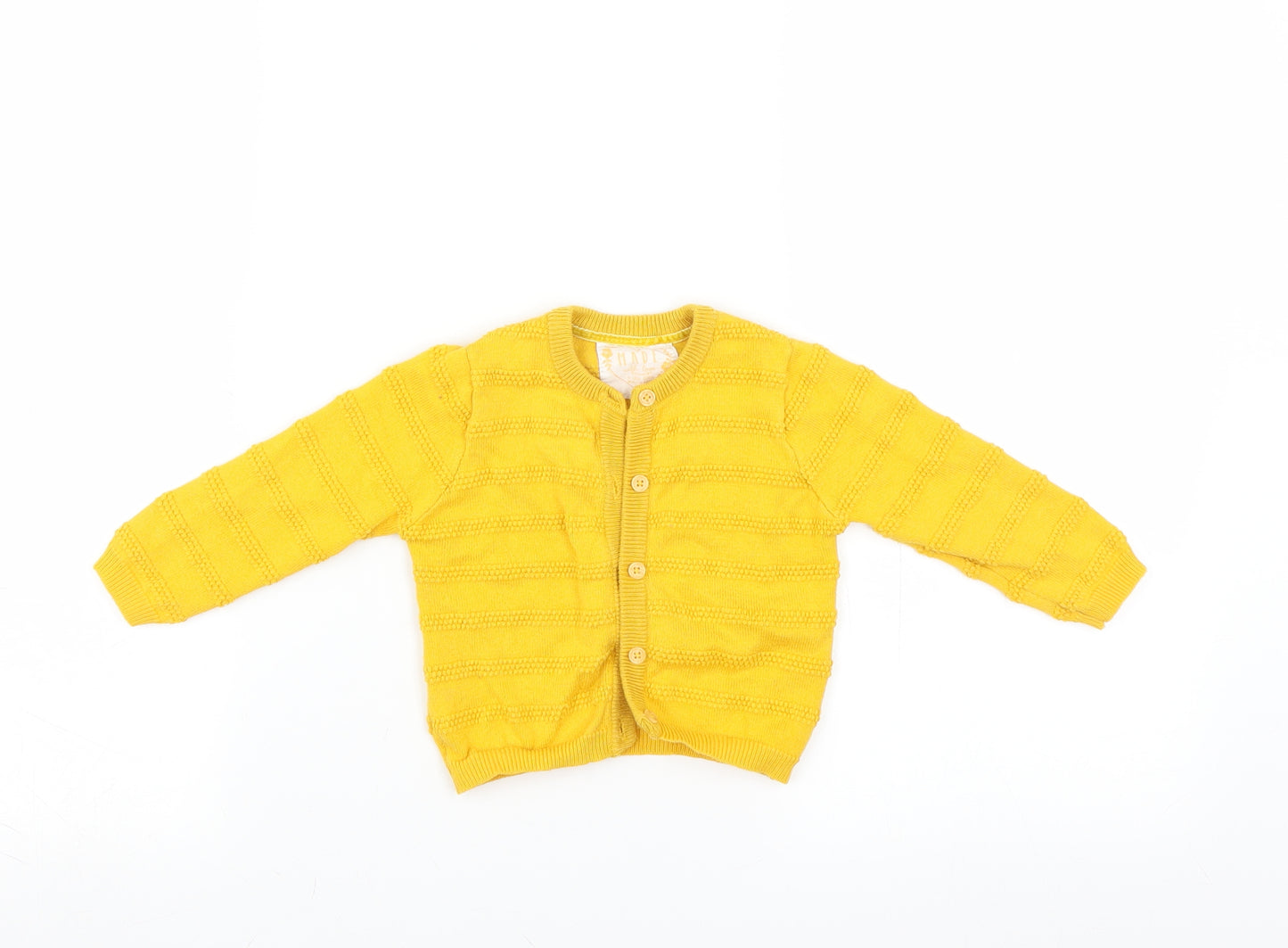 Primark Girls Yellow   Cardigan Jumper Size 9-12 Months