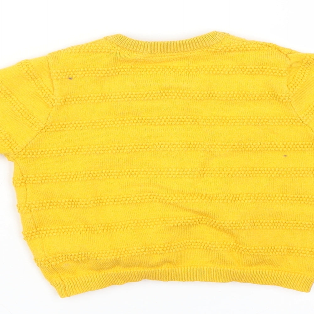 Primark Girls Yellow   Cardigan Jumper Size 9-12 Months