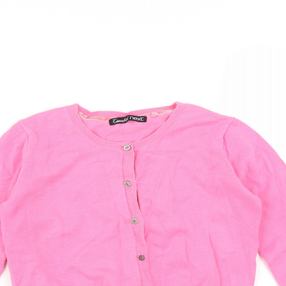 NEXT Girls Pink   Cardigan Jumper Size 7-8 Years