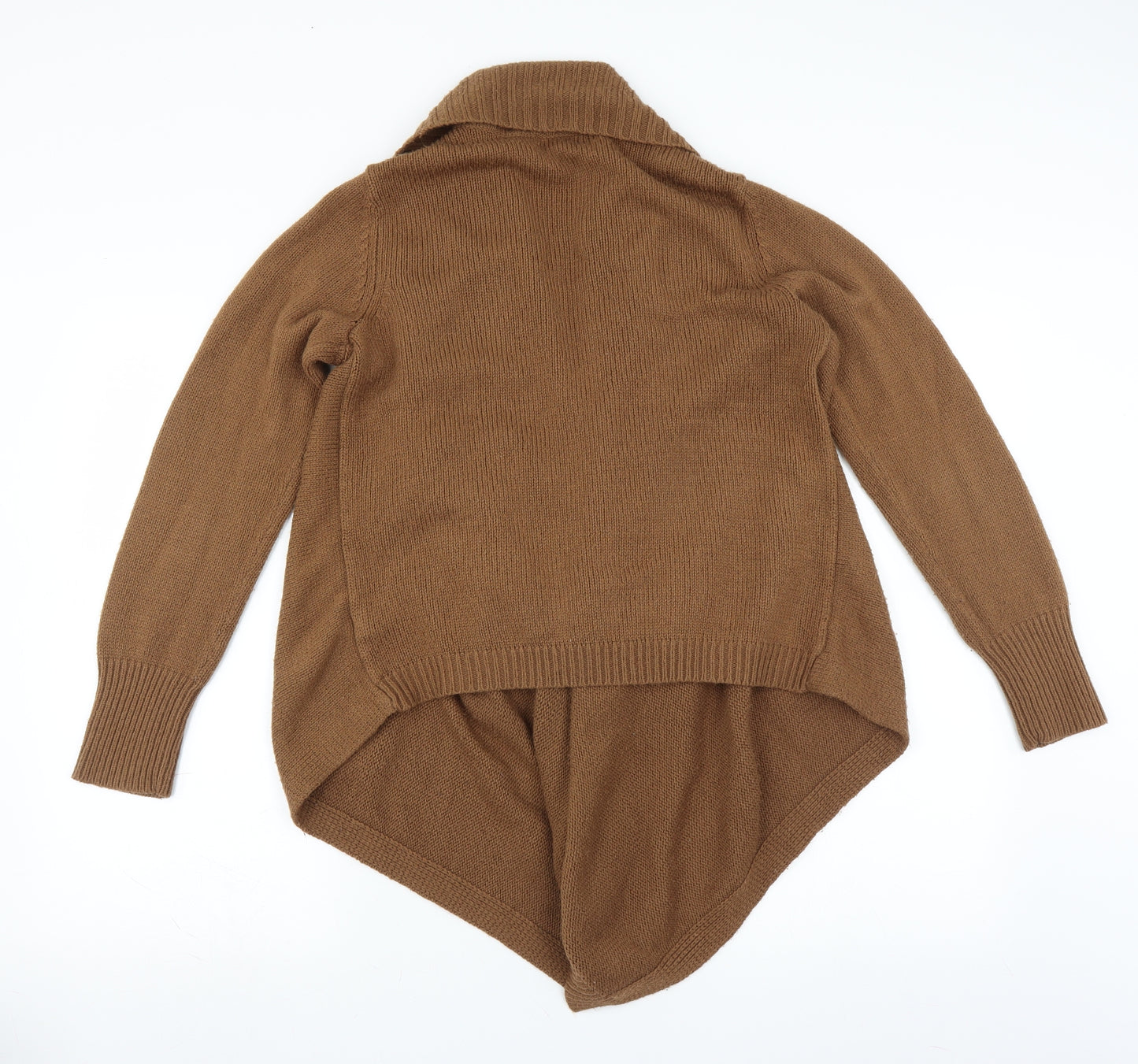 F&F Womens Brown   Cardigan Jumper Size 10  - waterfall front