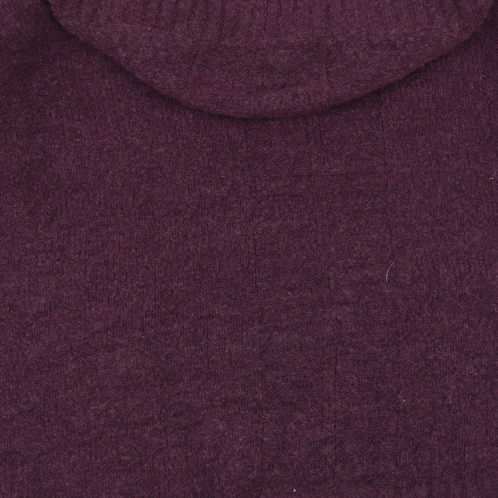 Love Label Womens Purple   Cardigan Jumper Size M  - hooded