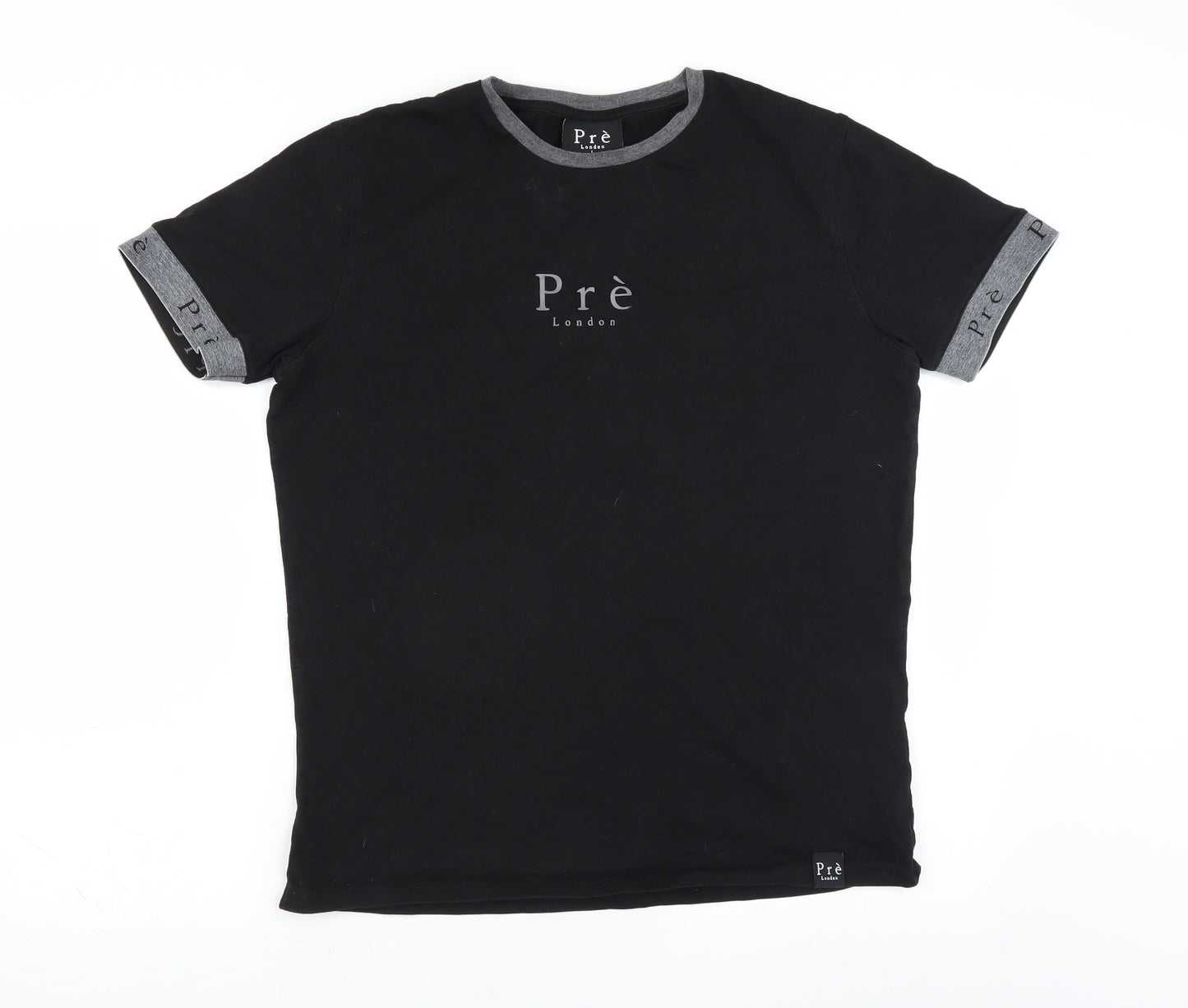 Pre London Mens Black    T-Shirt Size L
