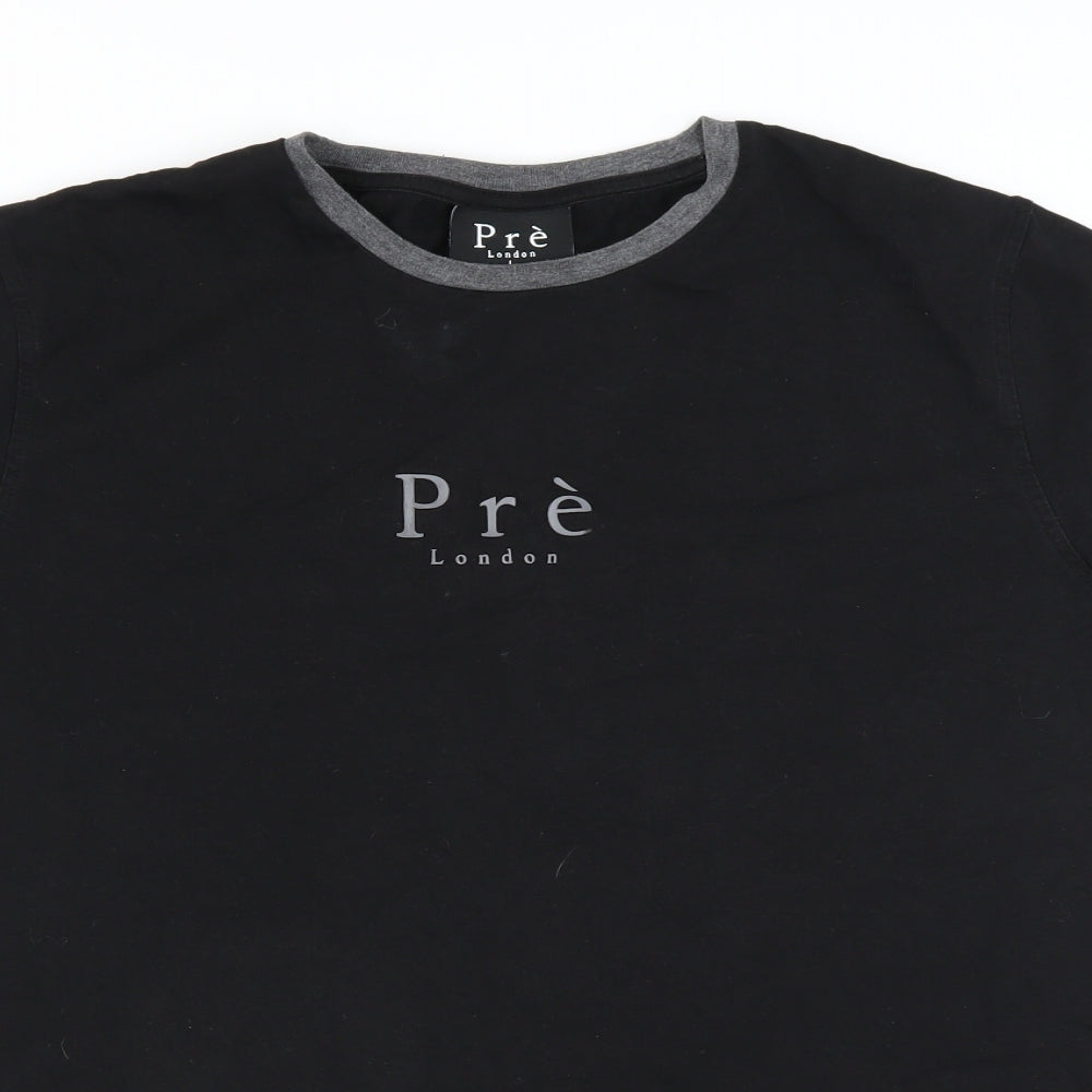 Pre London Mens Black    T-Shirt Size L