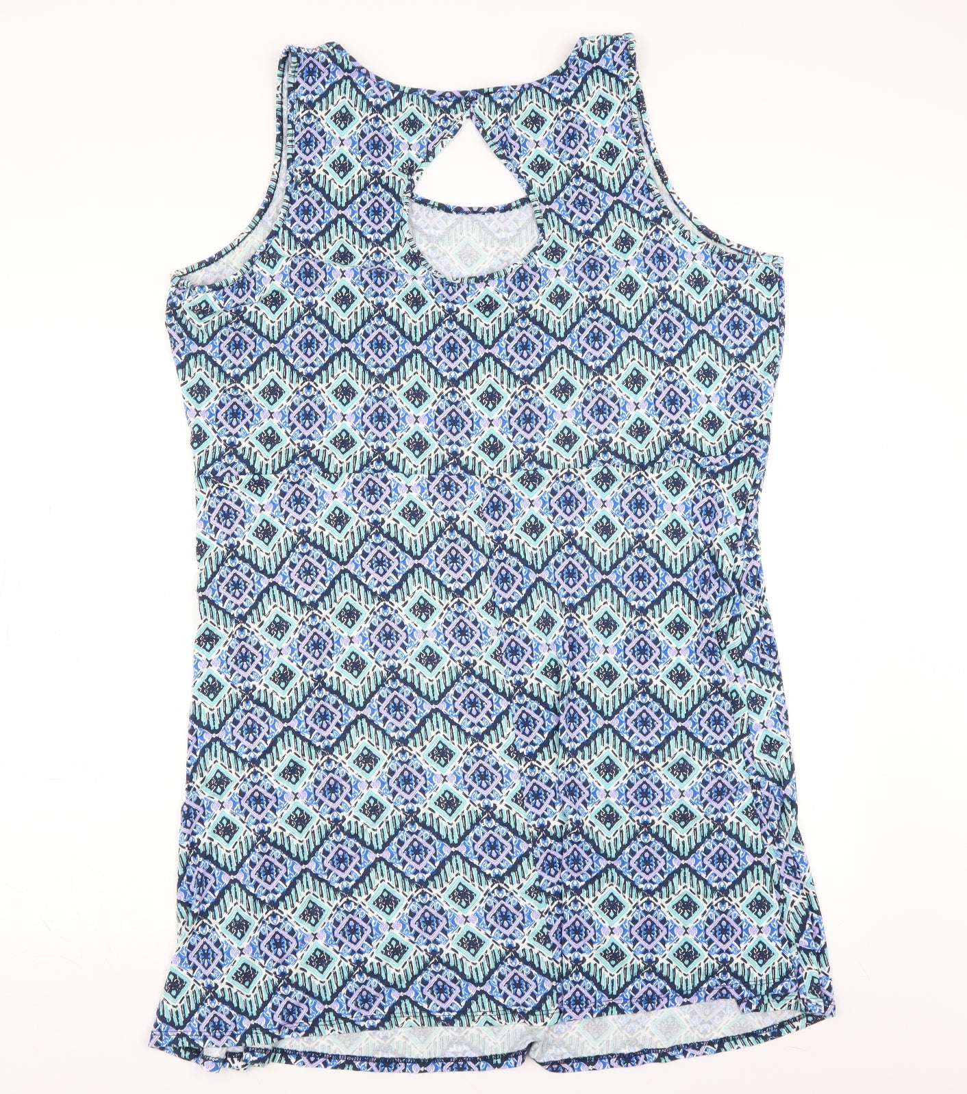 George Womens Blue Geometric  Tank Dress  Size 22