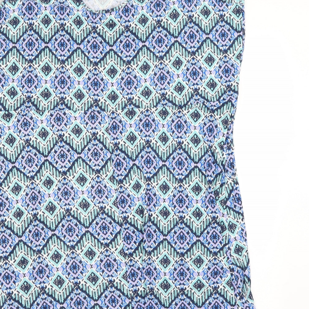 George Womens Blue Geometric  Tank Dress  Size 22