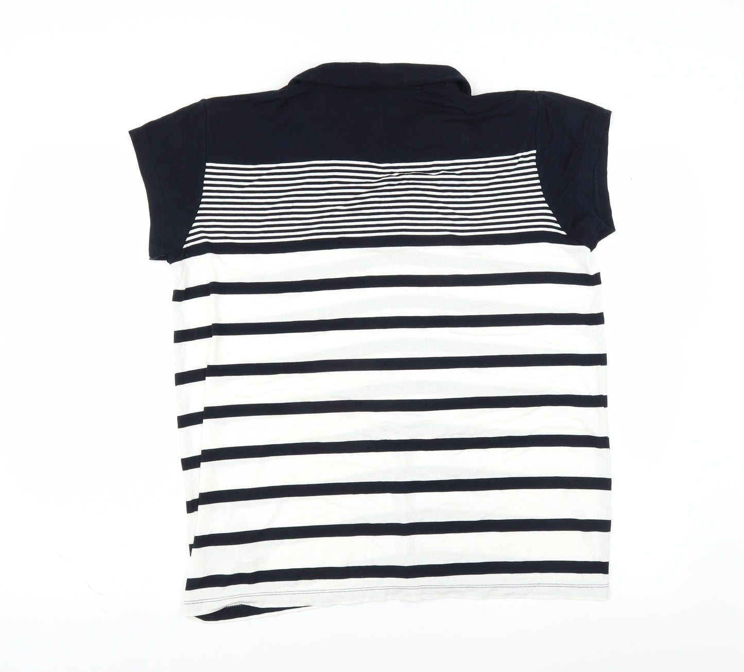 sirene Womens Blue Striped  Basic Polo Size 2XL
