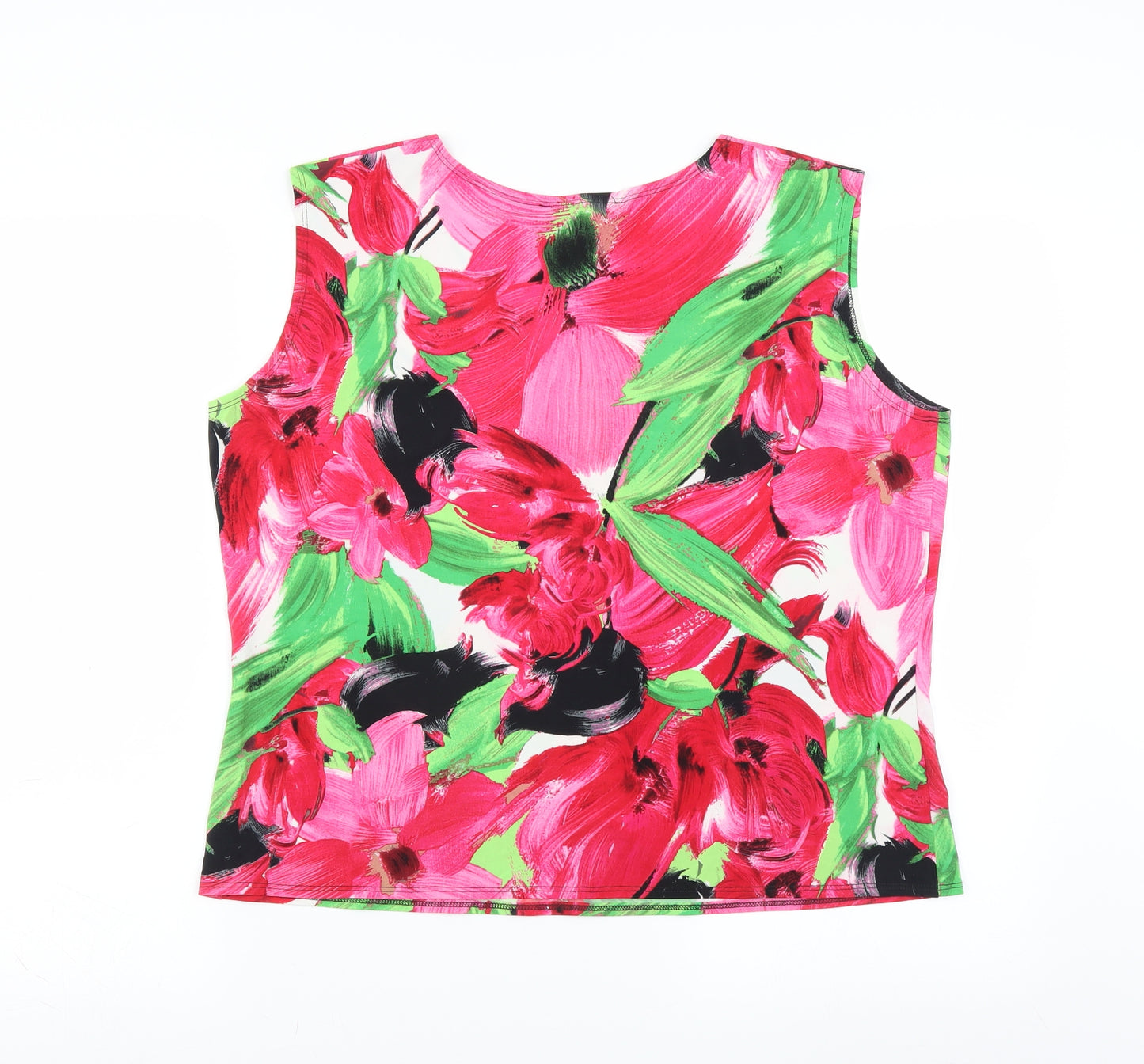 georgede Womens Pink Floral  Basic Blouse Size 22