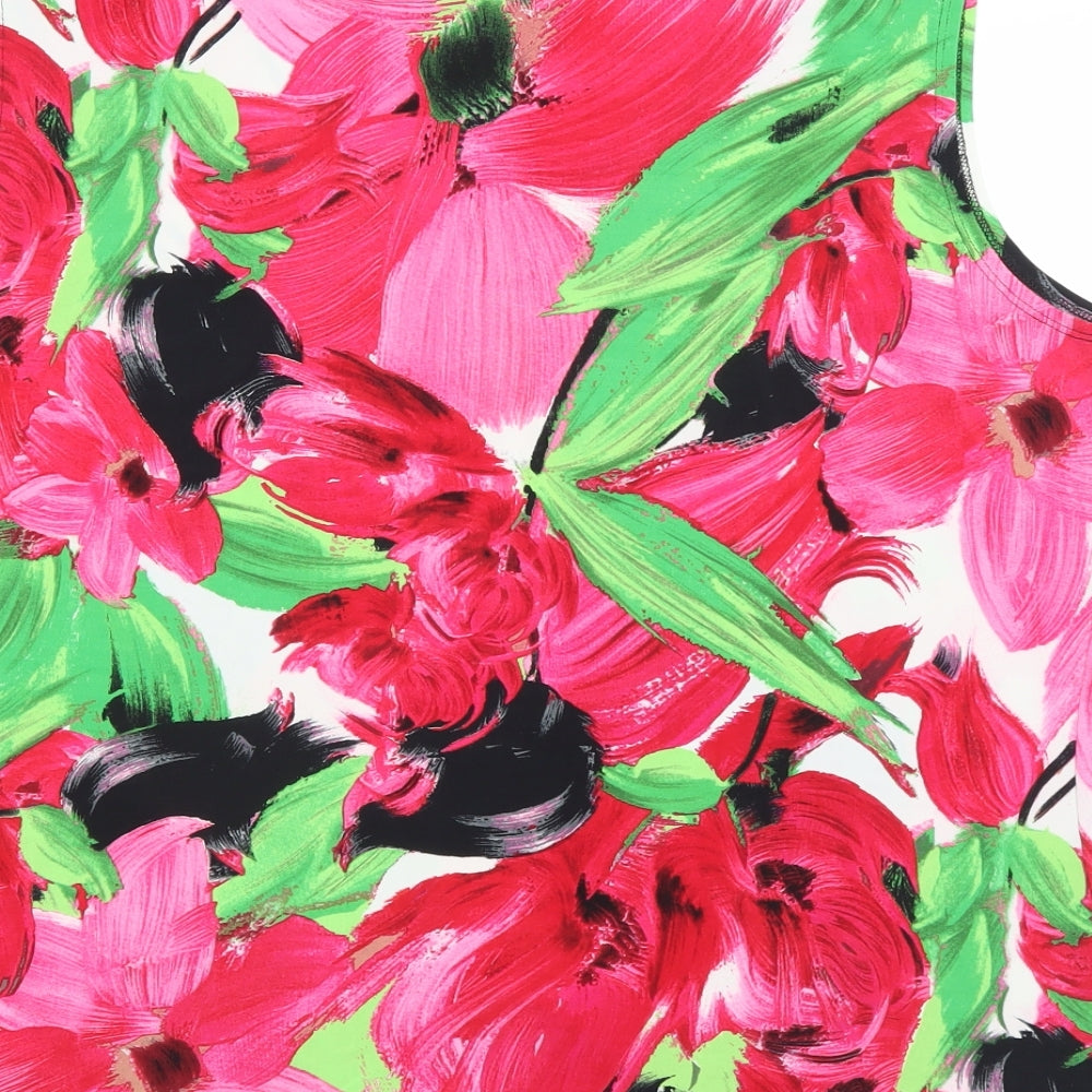 georgede Womens Pink Floral  Basic Blouse Size 22