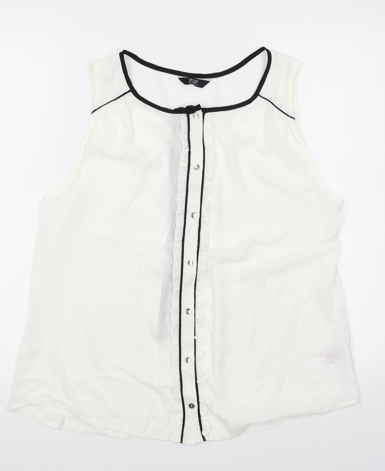 F&F Womens White   Basic Blouse Size 14