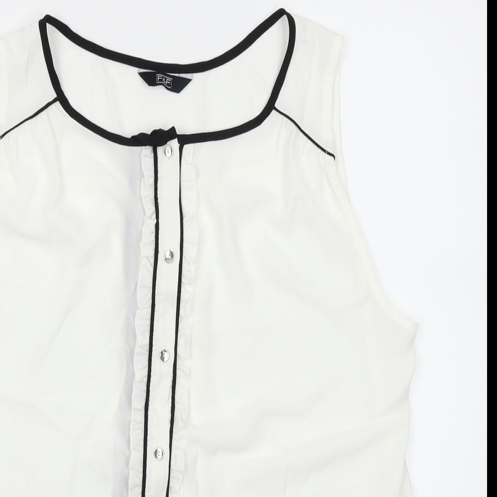 F&F Womens White   Basic Blouse Size 14