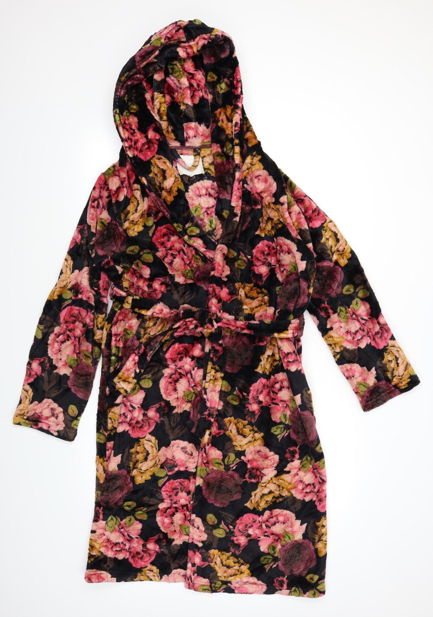 NEXT Womens Black Floral  Top Robe Size S