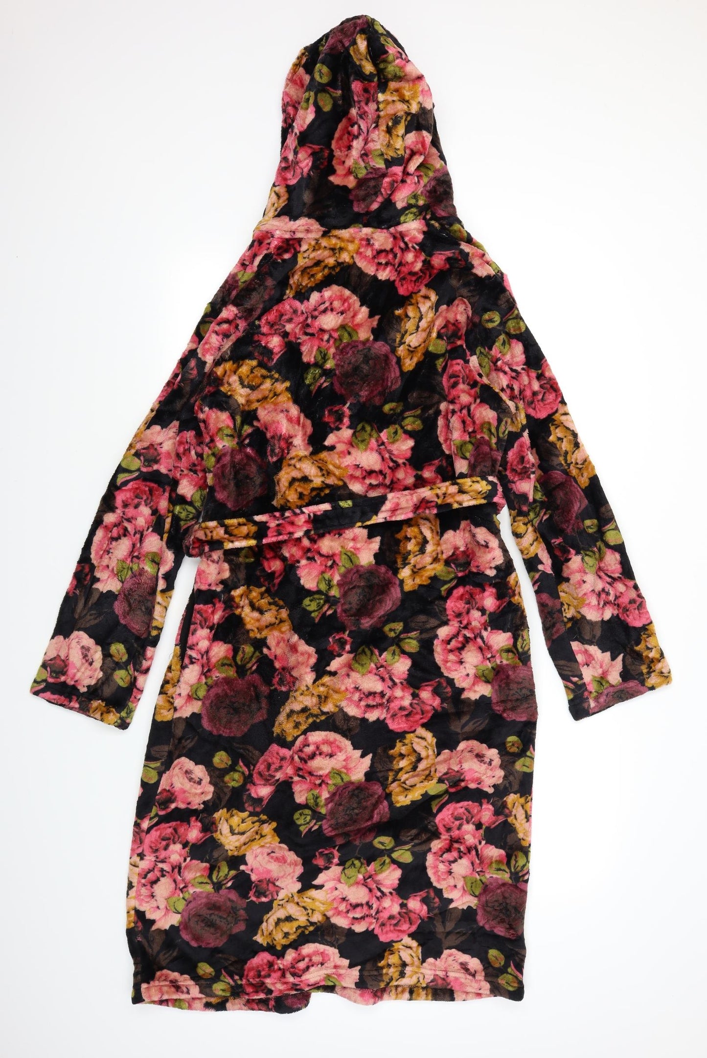NEXT Womens Black Floral  Top Robe Size S