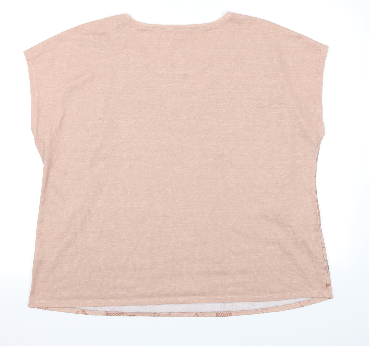 Love Tees Womens Beige   Basic T-Shirt Size 22  - Animal Print