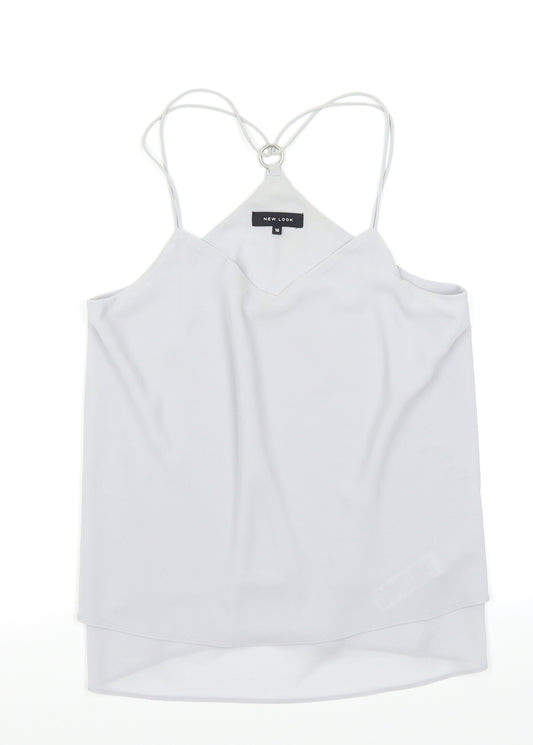 Front view of New Look women’s grey camisole blouse, size UK 10