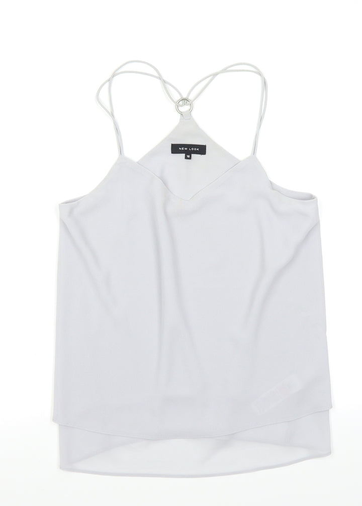 New Look Womens Grey   Camisole Blouse Size 10