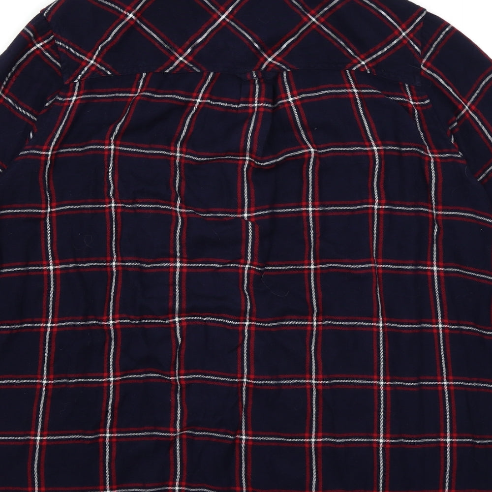 Limited Edition Womens Blue Plaid  Basic Button-Up Size 18