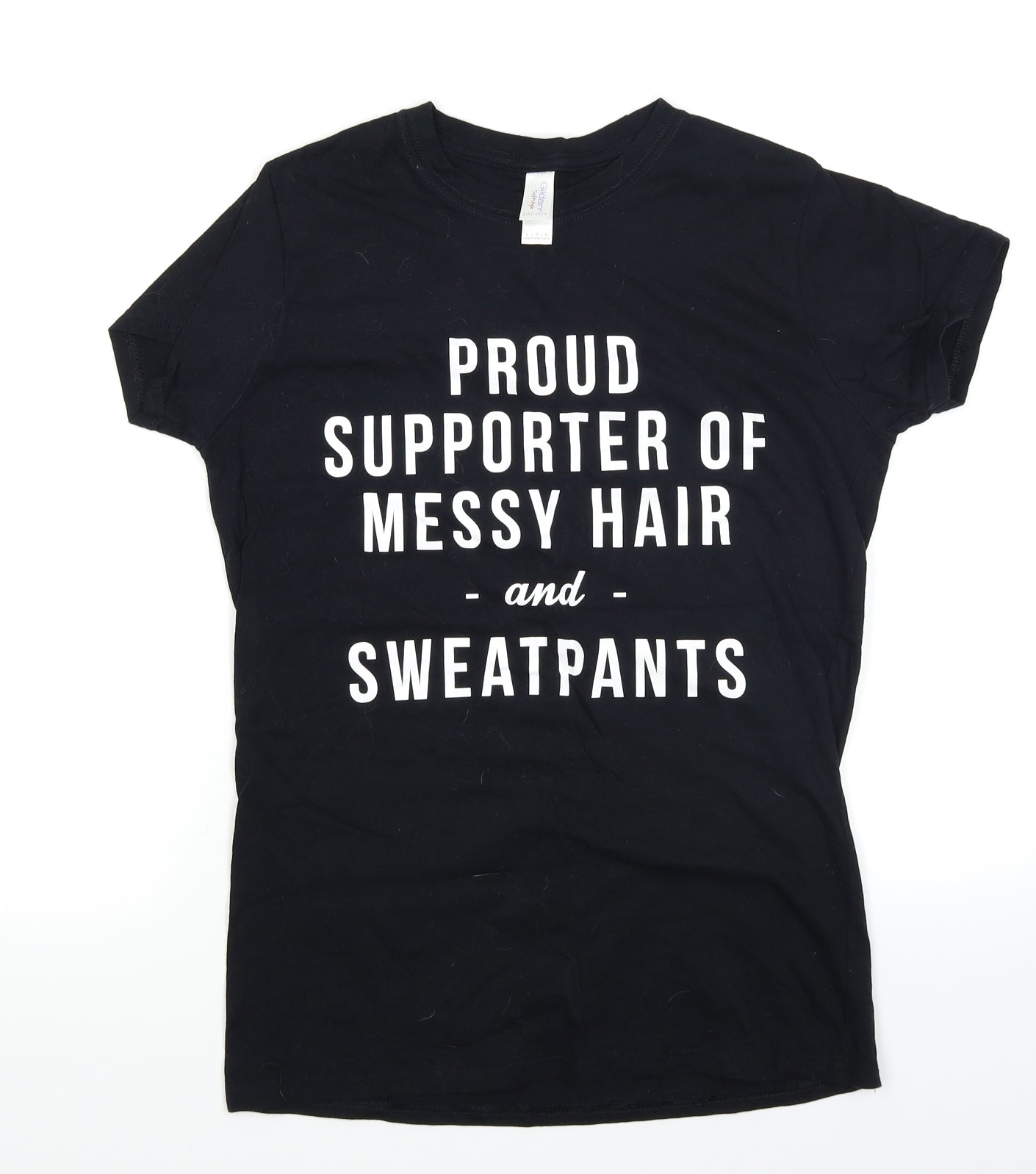 Gildan Womens Black   Basic T-Shirt Size L