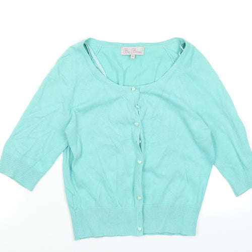 Be Beau Womens Blue   Cardigan Jumper Size 10